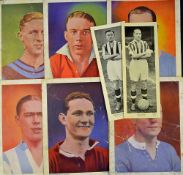 Collection of 1930s Topical Times Footballers includes both black & white and coloured issues,