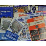 Collection of Birmingham City football programmes from 1950s onwards with later issues, homes and
