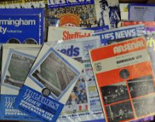 Collection of Birmingham City football programmes from 1950s onwards with later issues, homes and