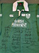 2004 Ireland Rugby Tour to South Africa signed shirt - official Ireland mechandised shirt signed