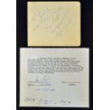 Signed James Christopher 'Reg' Smith Autograph Page inscribed 'with best wishes Reg Smith' when he