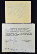 Signed James Christopher 'Reg' Smith Autograph Page inscribed 'with best wishes Reg Smith' when he