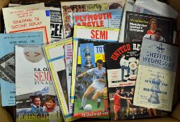 Selection of FA Cup semi-final football programmes from 1956 to 2009 to include some replay