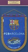 2006 Barcelona 'Treble Winners' Signed Football Pennant signed extensively by the squad to the front