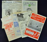 1963/64 Hearts away football programme selection to include Aberdeen, Dunfermline Athletic,