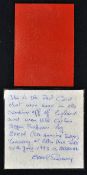 Original Red Card used to send Bryan Robson off during the Manchester United v Arsenal 1993 football