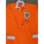 1953 FA CUP final Blackpool replica cup final shirt autographed by Bill Perry (Perry was the