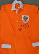 1953 FA CUP final Blackpool replica cup final shirt autographed by Bill Perry (Perry was the