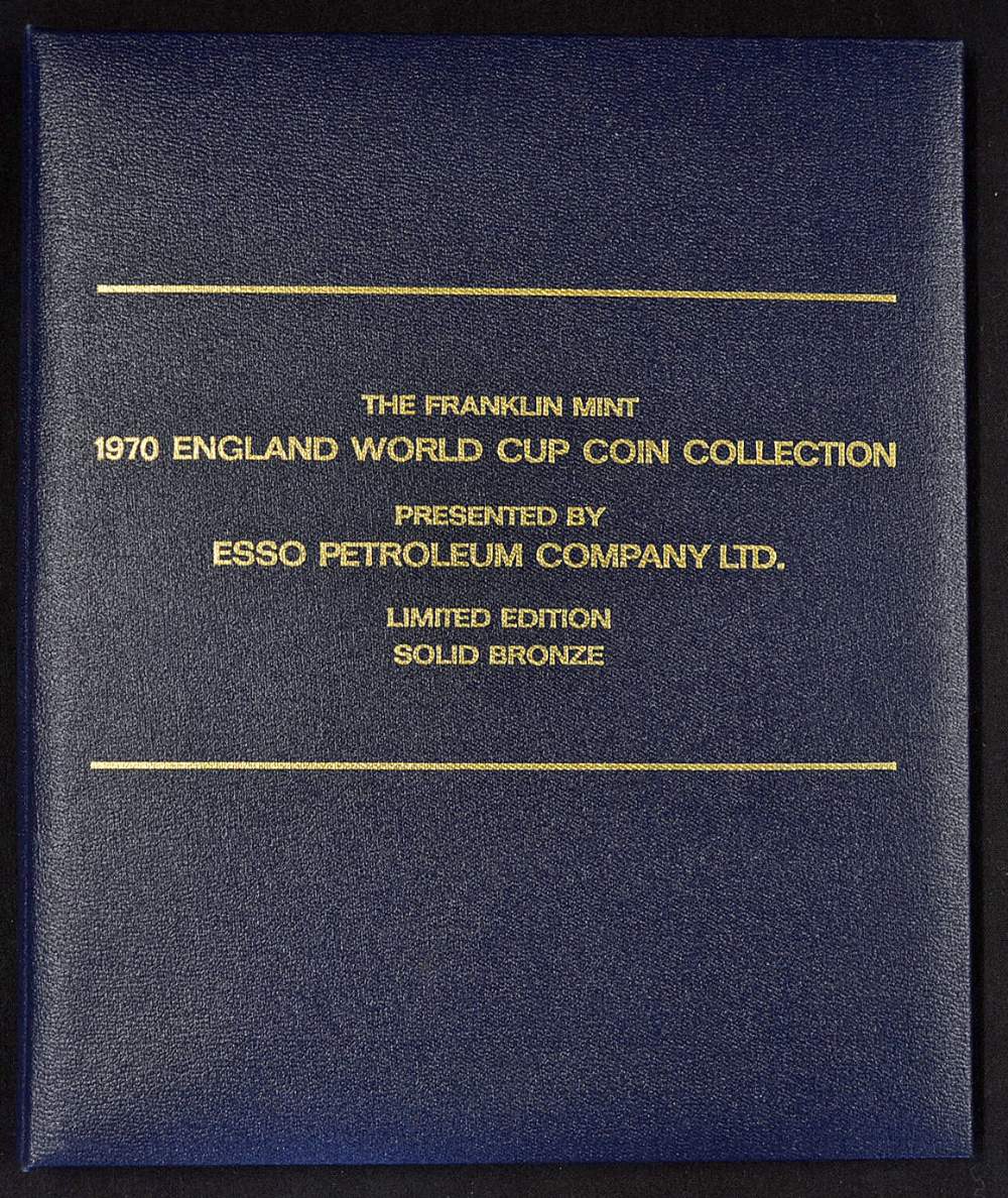 1970 England World Cup Coin Collection by The Franklin Mint a limited edition of thirty in bronze