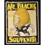 Scarce 1928 New Zealand All Blacks Rugby Tour to South Africa Souvenir Brochure - New Zealand's