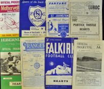 Collection of Hearts away football programmes 1963/64 to include Motherwell, Queen of the South,