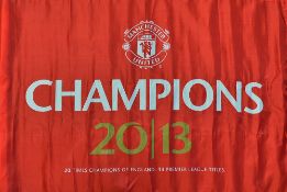 Manchester United Championship Flag 2013 issued for the 1st match of the season v Swansea City,
