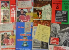 Selection of Liverpool Football Programmes to include 1977 Charity Shield + 2x Tickets, 1985 York
