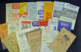 Rugby League club programmes from the 1940/50's - to incl to include Barrow, Batley, Blackpool,