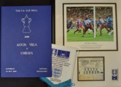 2000 Aston Ville v Chelsea FA Cup Final VIP football programme date 20 May signed by Di Matteo to