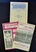 1956/57 Hearts v Rangers football programmes (league and cup) plus Rangers v Hearts, condition