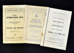 3x 1950/60's Scottish interest rugby programmes - to incl Final International Trials at