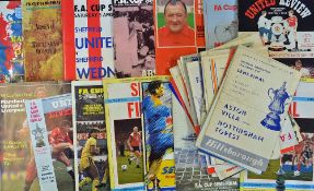Selection of FA Cup Semi-Final football programmes 1959 onwards with a good content of 1960s, 70s
