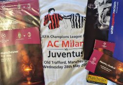 2003 Champions League Final football programme Juventus v AC Milan at Old Trafford, another