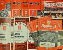 Collection of Arsenal home football programmes from 1956/57 onwards also includes some 1970s (30+)