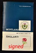 1964 Scotland (Runners Up) v England Calcutta Cup fully signed rugby programme - played at