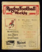 Rare 1928 Rugby Football Weekly magazine - 1st issue volume 1 number 1 dated December being the