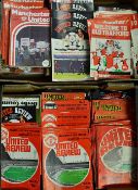 Collection of Manchester United home football programmes good content of 1970's and 1980's, good