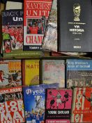 Box of Football Books a varying selection includes Stanley Matthews Football Album, tiger Book of