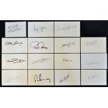 Leeds United Autograph Selection - Don Revie era hand signed to individual cards to include Eddie