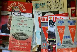 Selection of Manchester United football programmes to include 1963 FA Cup Final, FL Cup Finals