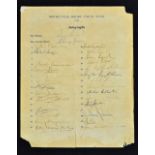 Scarce 1971 British Lions Tour to New Zealand official signed team sheet - signed by all 32