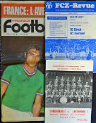 1976/1977 European Cup Crusaders v Liverpool football programme date 28 September, plus FC Zurich