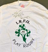 1992 Noel Murphy Ireland Rugby Tour to New Zealand signed Ireland tour t-shirt - his 3rd tour