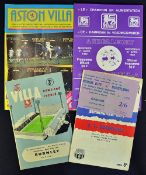 Collection of Aston Villa football programmes to include 1960 v Barcelona + ticket, 1960/61 Burnley,