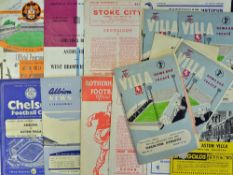 Aston Villa away Football Programme Selection to include 1957 West Bromwich Albion + replay, 1957/58