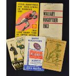 Collection of Rugby Tourists itineraries to South Africa from 1949 onwards to incl All Blacks in '49