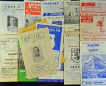 1966/67 Hearts away football programmes to include Celtic, Aberdeen, St Johnstone, Ayr united,