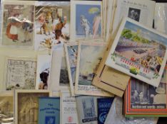 Large Assorted Box of Paper Ephemera, Programmes, Prints, Menus and more - to include 1930s Royal