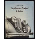1940 Sunbeam Talbot Cars Brochure - Dated Nov 1940. Fine impressive poster size Brochure