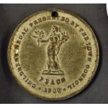 South Africa - Boer War Siege of Beaconsfield Children's Medal 1901 - the obverse; Roman Goddess Pax