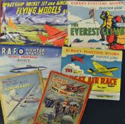 1950s Illustrated Children's Books including Spaceship Rocket Jet and Aircraft Flying Models Book (