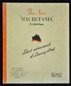 Interesting 1938 Cunard White Star 'The New Mauretania' Sectional Diagram Booklet - a fold out