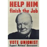 Winston Churchill Poster Selection to include 'A Briton's Creed', 'Help Him finish the Job,