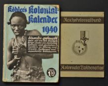 WWI German Colonial Calendar and Atlas - dated 1940 a fascinating insight into the German colonial