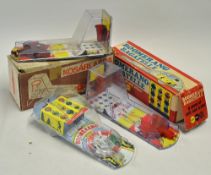 Marx Toys Boomerang Bagatelle a game of skill and action boxed together with 2 examples of Jatek