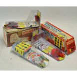 Marx Toys Boomerang Bagatelle a game of skill and action boxed together with 2 examples of Jatek
