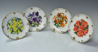 Selection of Royal Albert 'The Queen Mother's Favourite Flowers' Bone China Plates limited edition