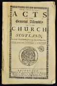 Scotland - Acts of the General Assembly of the Church of Scotland 1739-1752 - a scarce collection,
