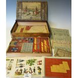 Victorian Building Block Construction Set produced by Richter, Germany contains two layers of