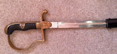 WWII German officers dress sword marked Alcoso Solingen - the blade and the sheath are in